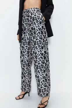 Animal Jacquard Straight Leg Trouser