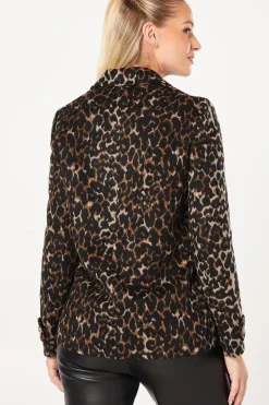 Animal Leopard Wool Peacoat