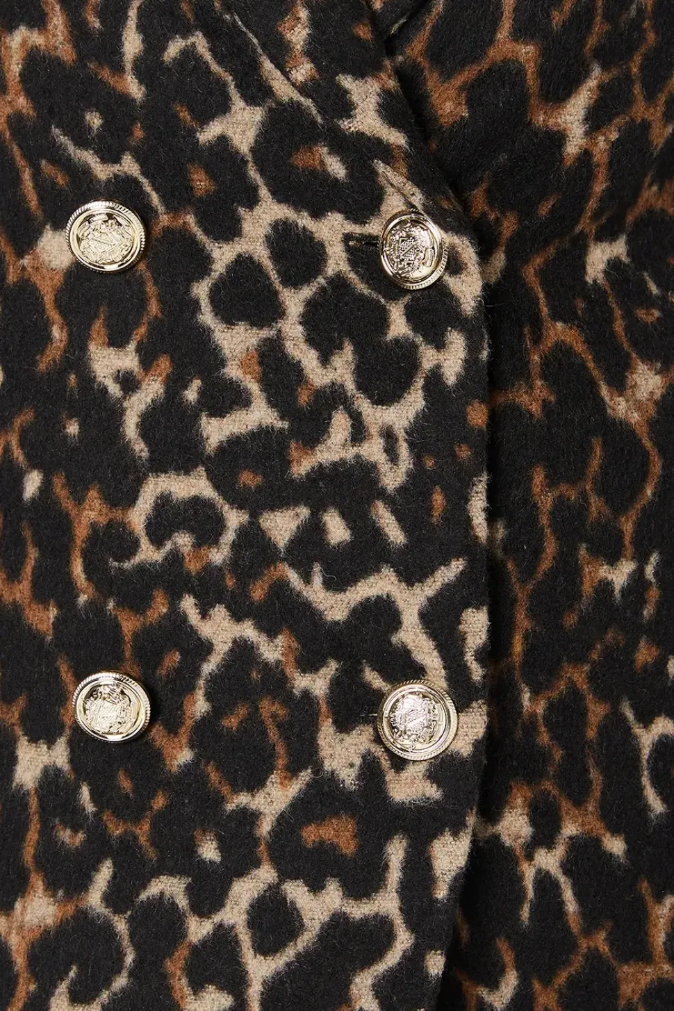 Animal Leopard Wool Peacoat