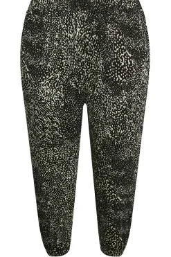 Animal Print Cropped Harem Joggers