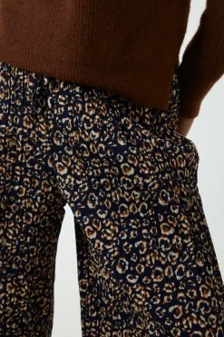 Animal Print Cropped Trousers