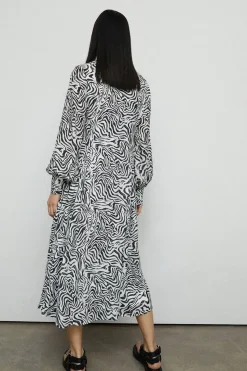 Animal Print Midi Shirt Dress