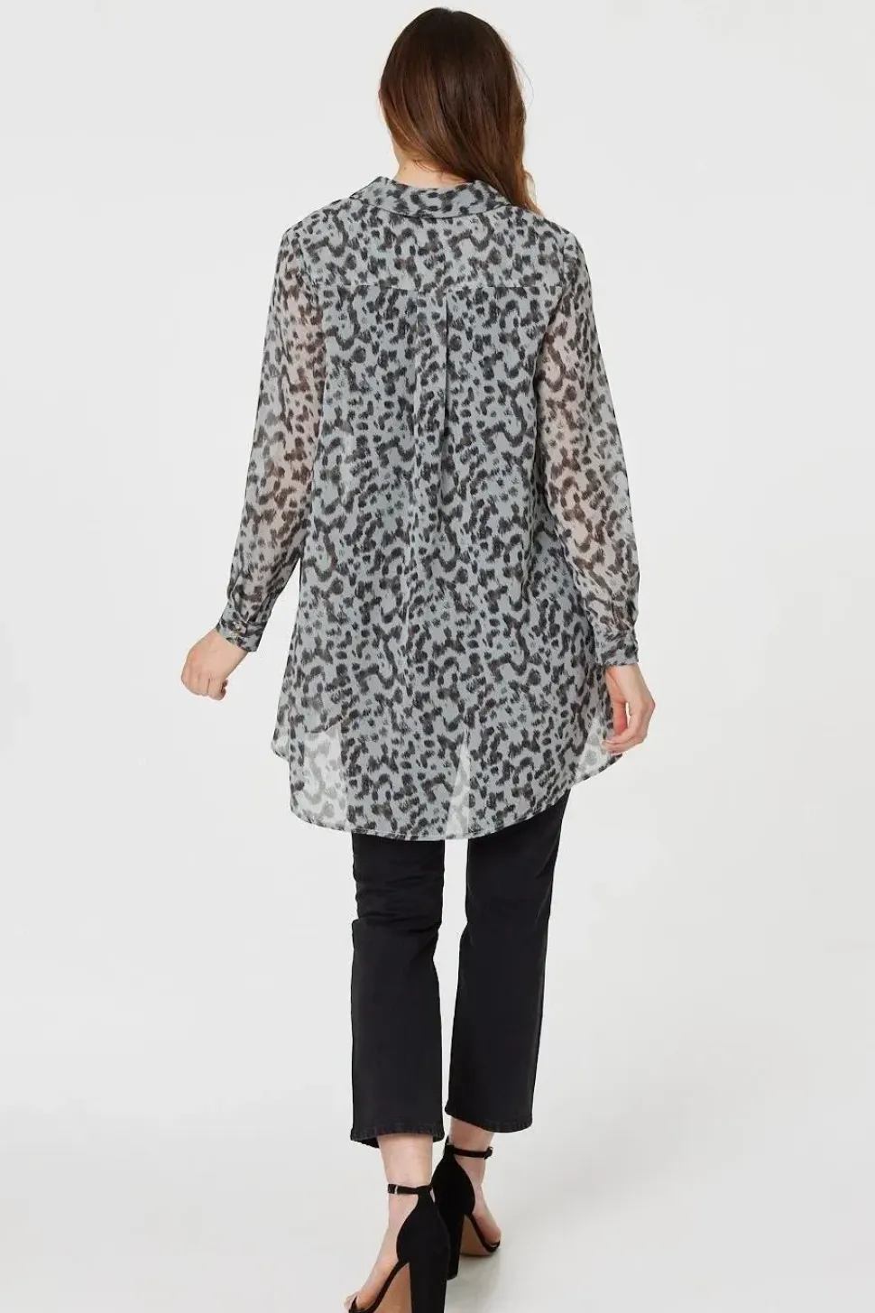 Animal Print Oversized Blouse