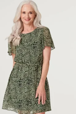 Animal Print Short Skater Dress
