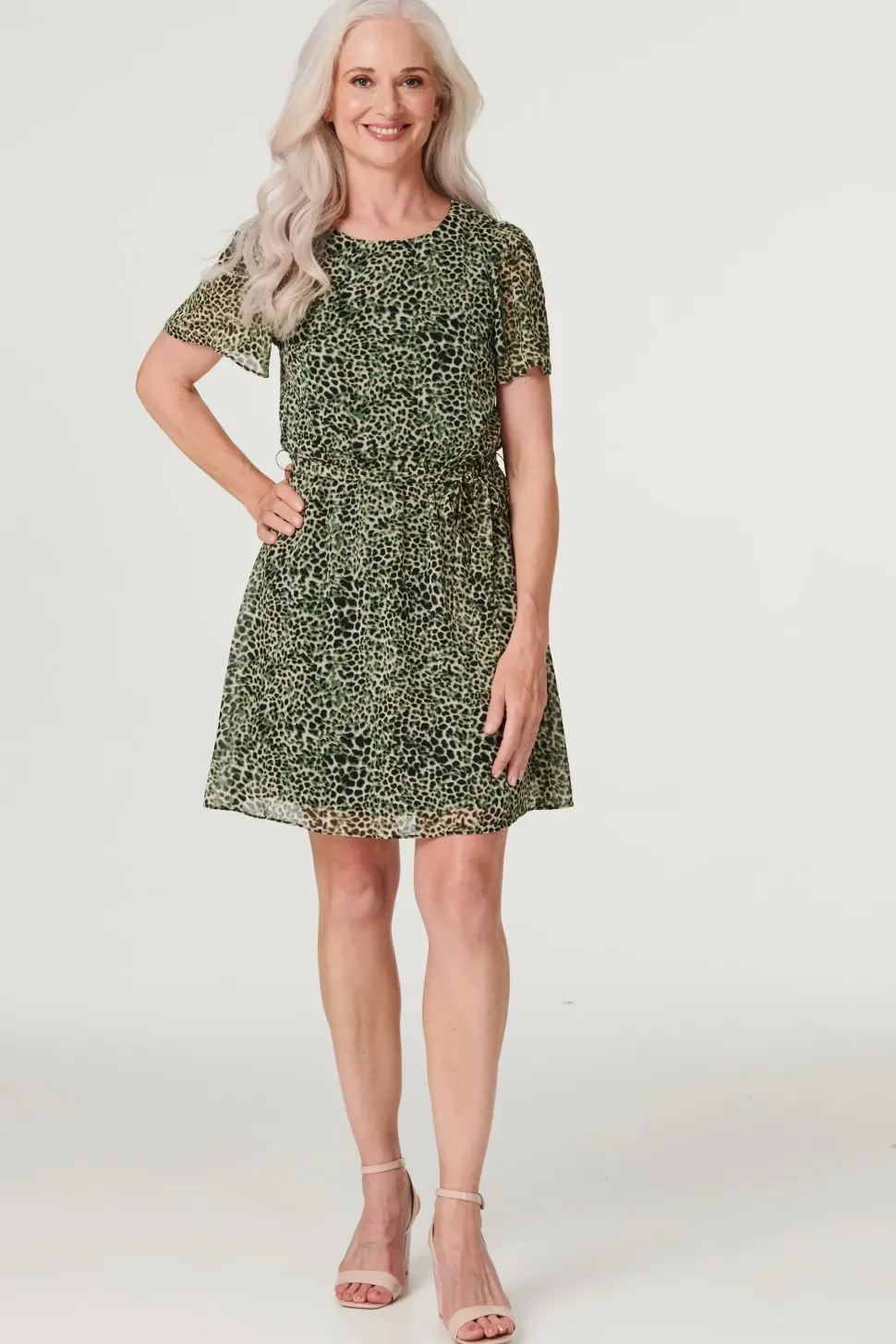Animal Print Short Skater Dress