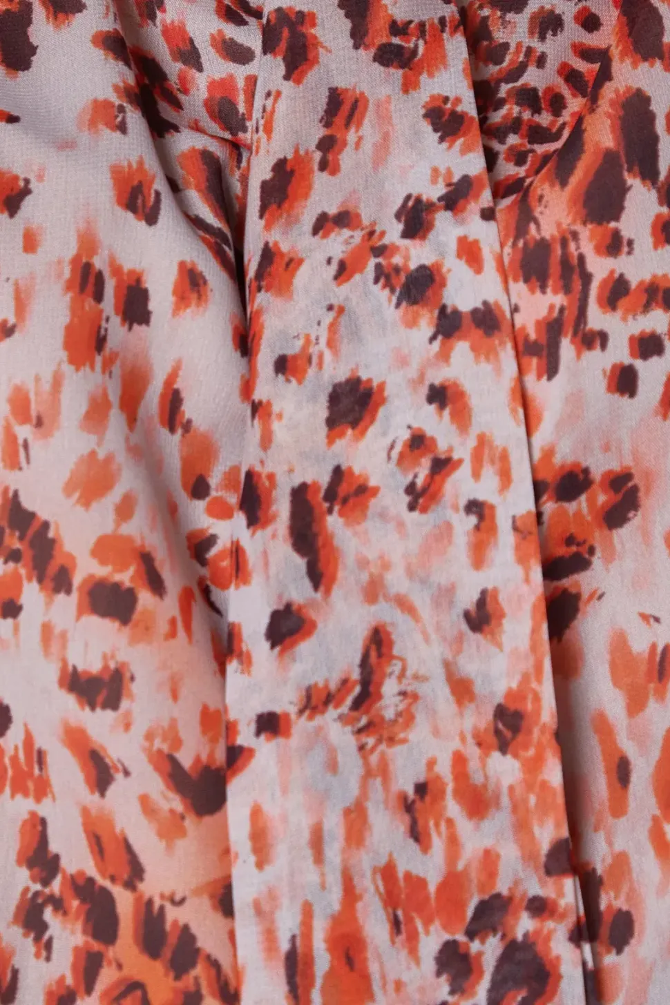 Animal Print Tie Front Blouse