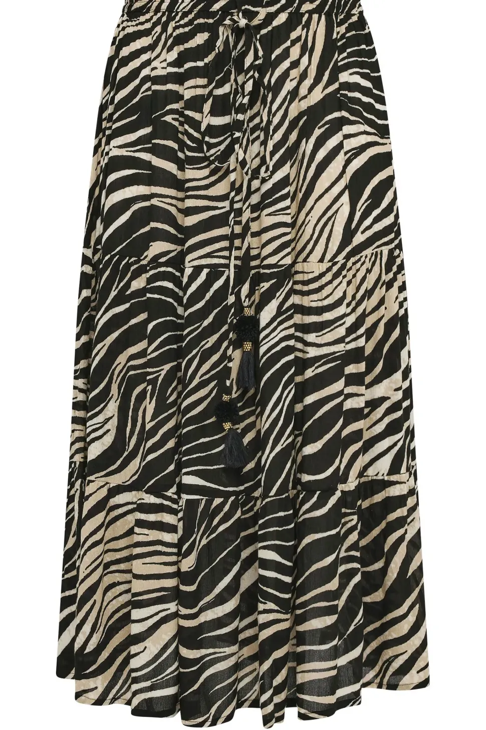 Animal Print Tiered Beach Skirt