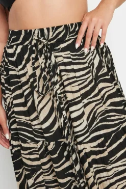 Animal Print Tiered Beach Skirt