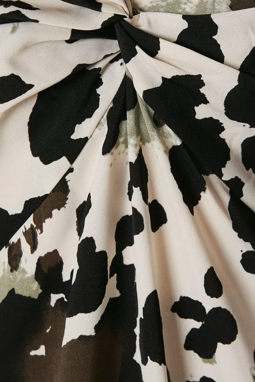 Animal Print Twist Waist Shirt Dress