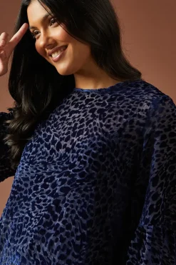 Animal Print Velvet Mini Dress