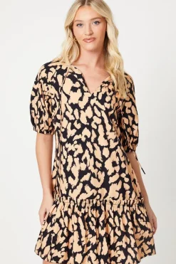 Animal Smock Mini Dress