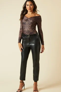 Animal Twist front long sleeve top