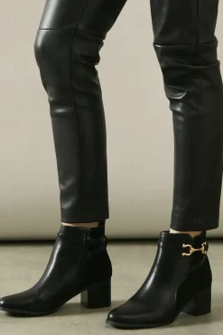Antonia Snaffle Detail Mid Heel Ankle Boots