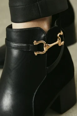 Antonia Snaffle Detail Mid Heel Ankle Boots
