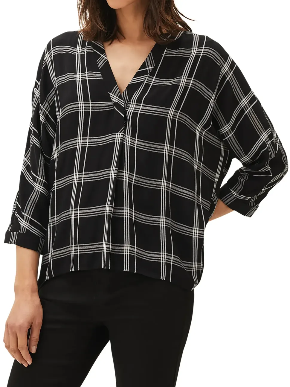 Arella Check Blouse-Checked