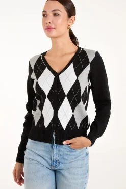 Argyle Button Through Cardigan