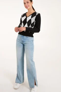 Argyle Button Through Cardigan