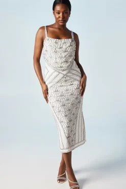 Art Deco Scallop Cowl Back Dress