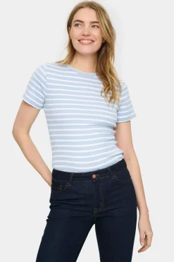 AsterSZ Short Sleeves Stripes T-shirt-Striped