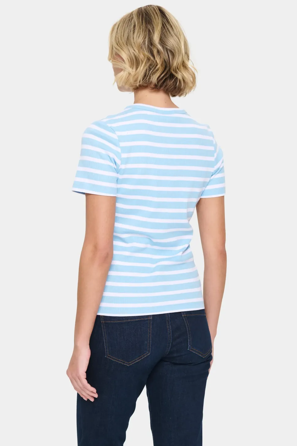 AsterSZ Short Sleeves Stripes T-shirt-Striped