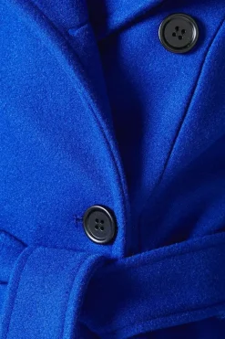 Asymmetric Belted Wrap Coat