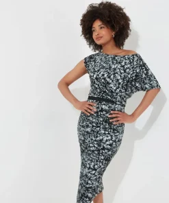 Asymmetric Bodycon Midi Dress