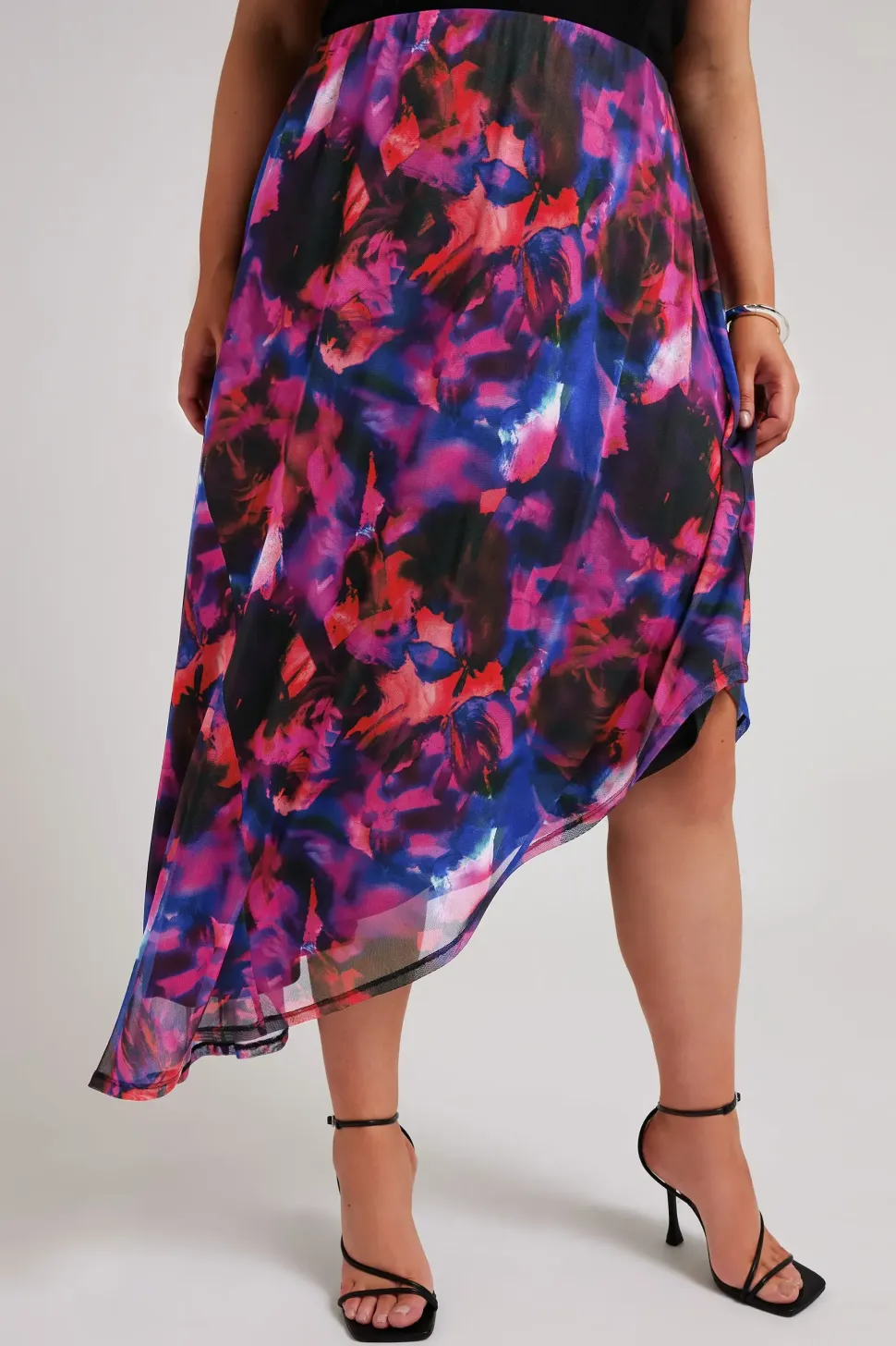 Asymmetric Mesh Skirt
