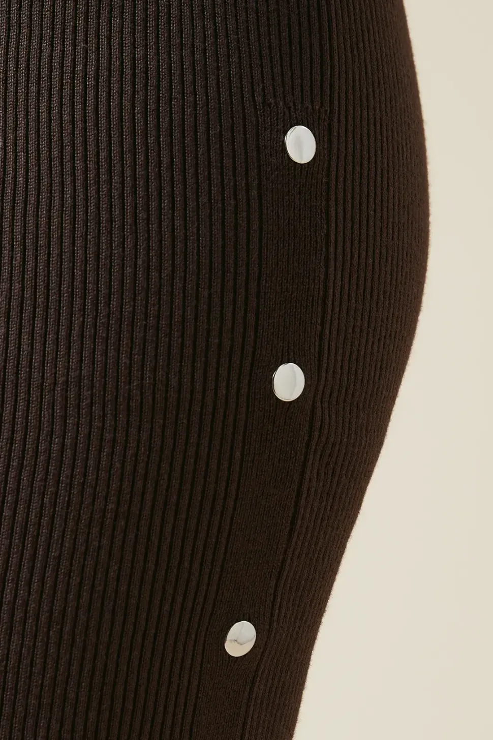 Asymmetric Neckline Knitted Button Down Midi Dresss