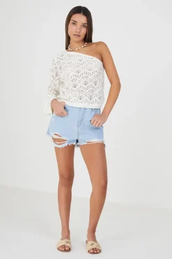 Asymmetric Off the Shoulder Jumper