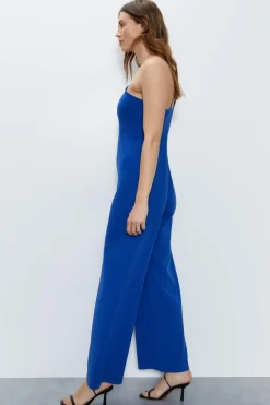 Asymmetric One Shoulder Wide Leg Jumpsuit