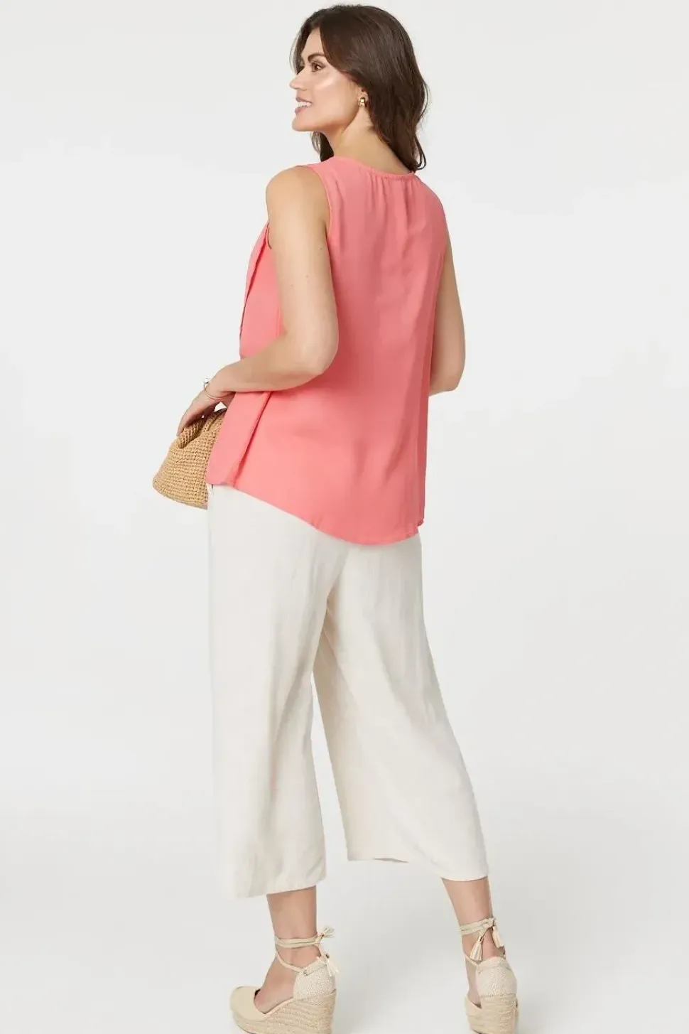 Asymmetric Pleat Front Blouse Top