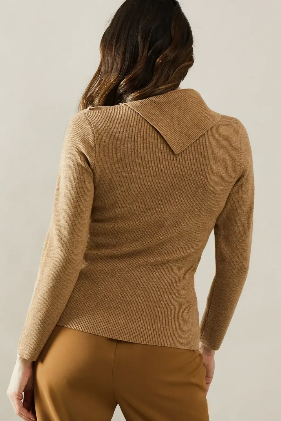 Asymmetric Shoulder Button Detail Jumper