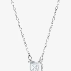 Attract Square Clear Crystal Necklace 5510696