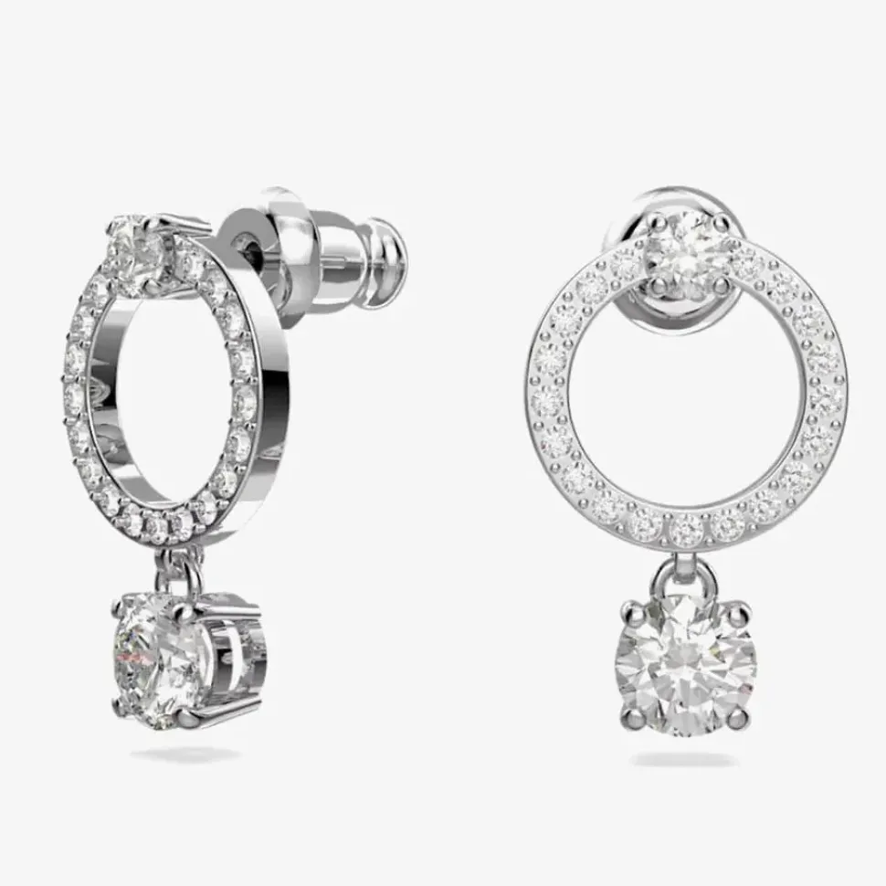 Attract White Crystal Circle Earrings 5563278