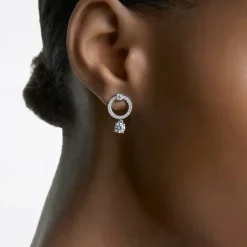 Attract White Crystal Circle Earrings 5563278