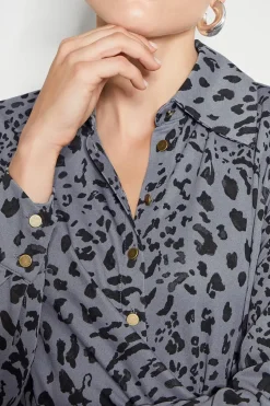 Aubrey Jersey Leopard Print Shirt