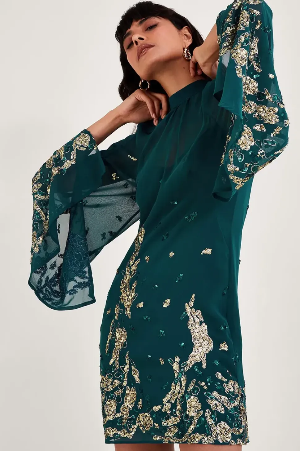 Avery Embellished Tunic Dress