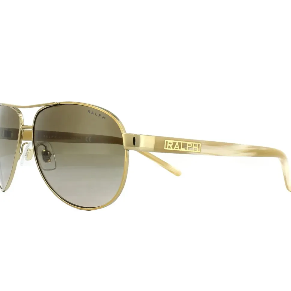Aviator Gold Cream Brown Gradient Sunglasses