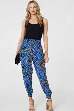 Aztec Print High Waist Harem Pants