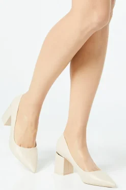 Baden Medium Block Heel Pointed Court Shoes