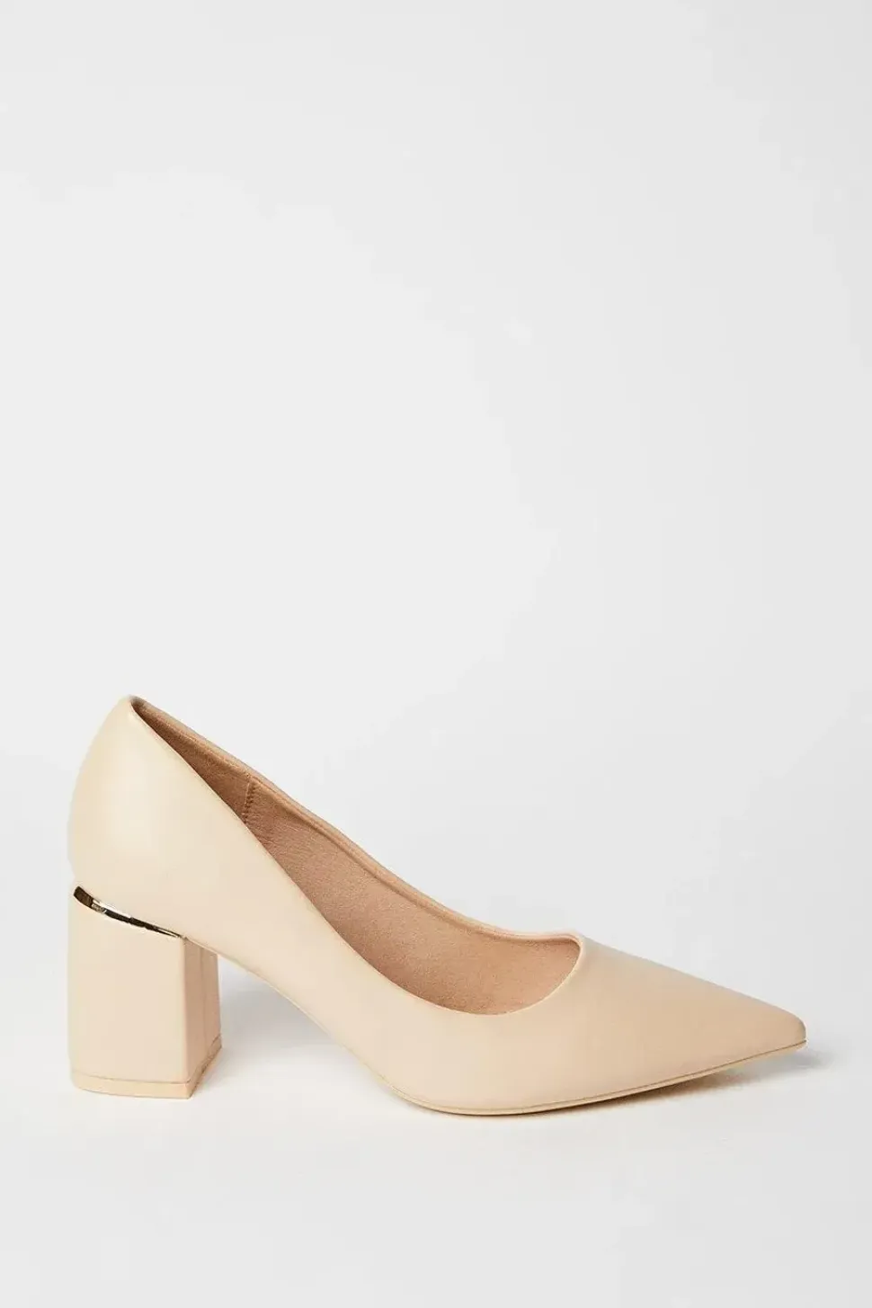 Baden Medium Block Heel Pointed Court Shoes