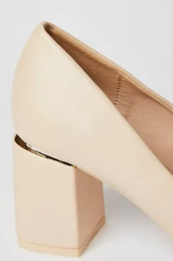 Baden Medium Block Heel Pointed Court Shoes