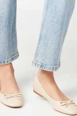 Bahamas Square Toe Bow Detail Ballet Pumps
