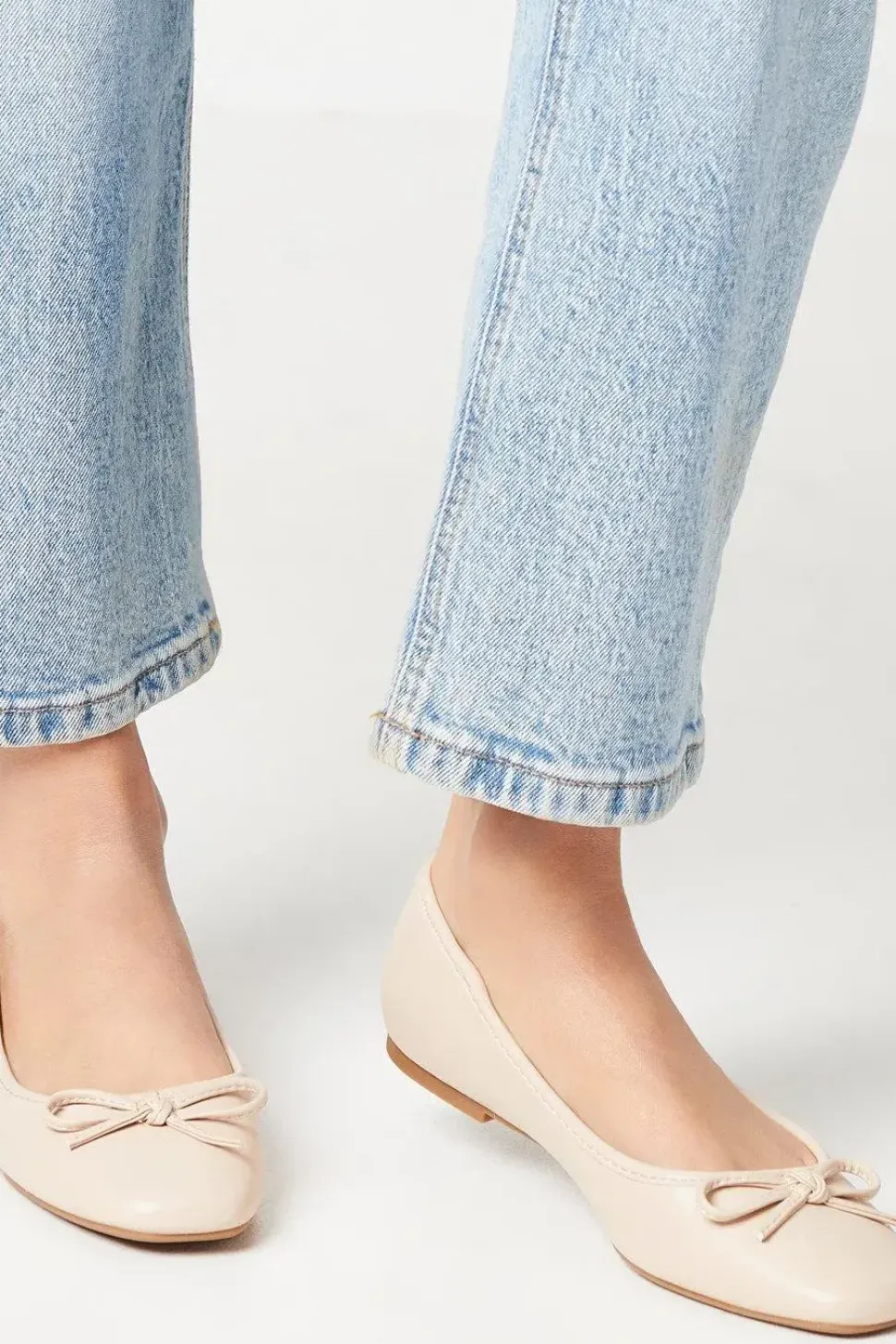Bahamas Square Toe Bow Detail Ballet Pumps