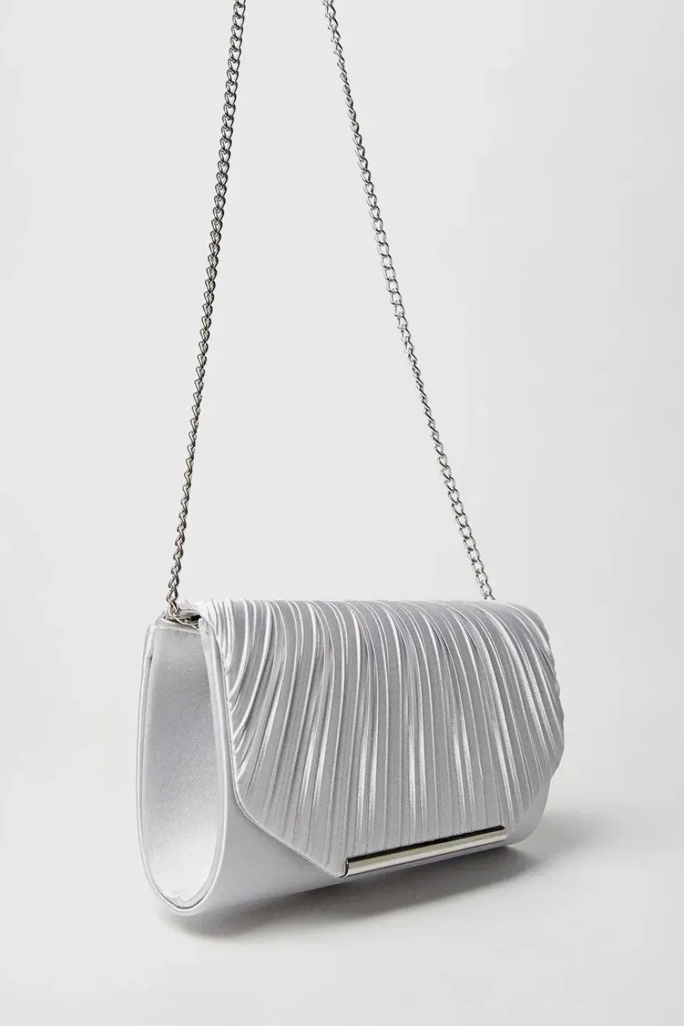 Bailey Satin Rouched Clutch Bag