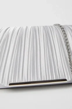 Bailey Satin Rouched Clutch Bag