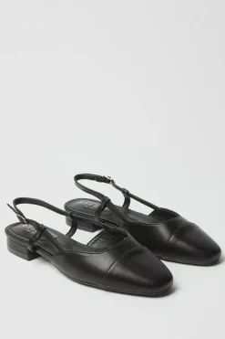 Bailey Slingback Soft Square Toecap Flat Pumps
