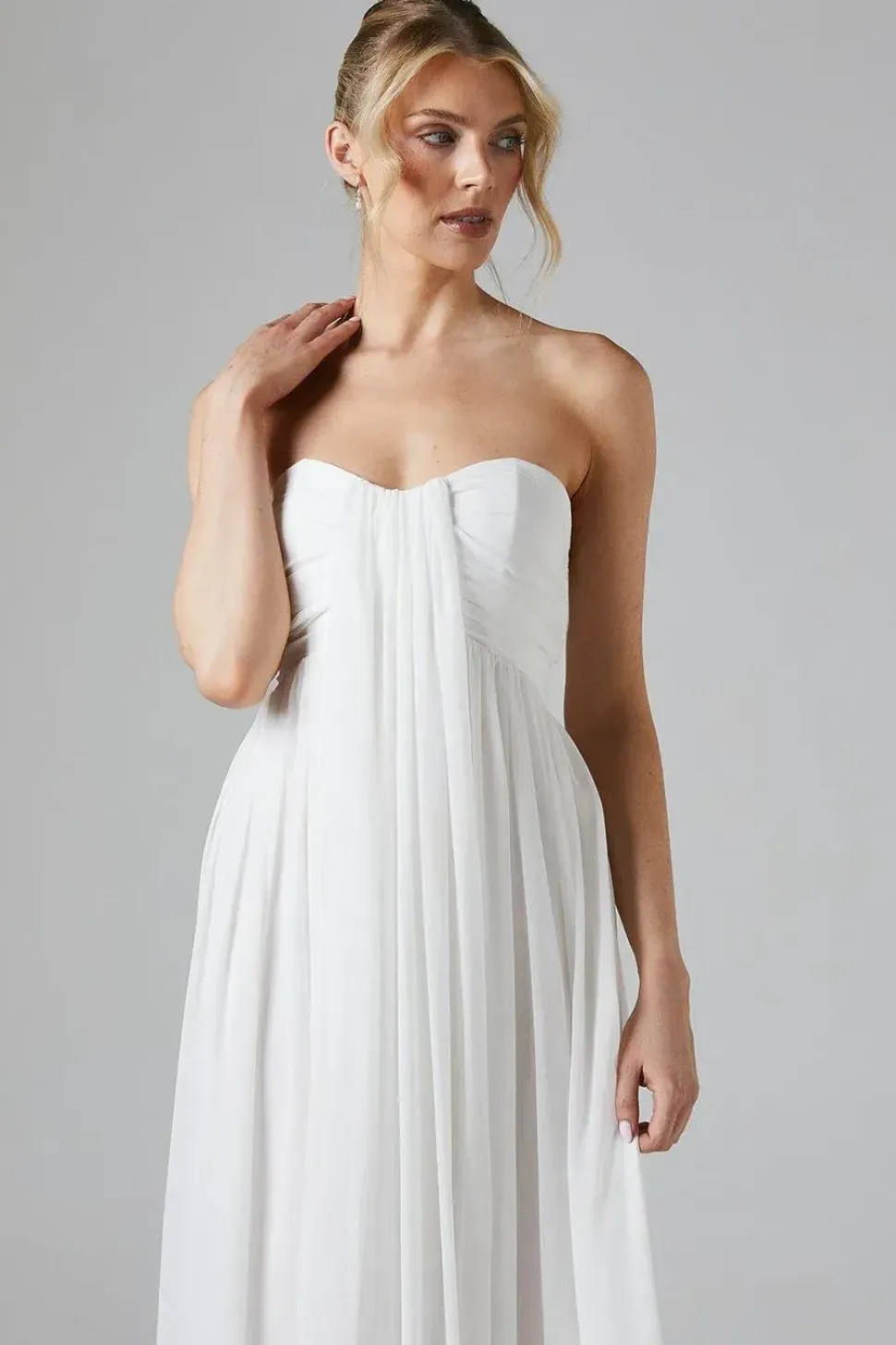 Bandeau Chiffon Beach Wedding Dress