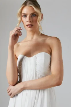 Bandeau Chiffon Beach Wedding Dress