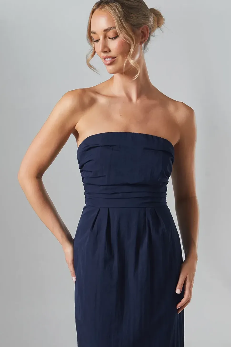 Bandeau Taffetta Bridesmaid Maxi Dress